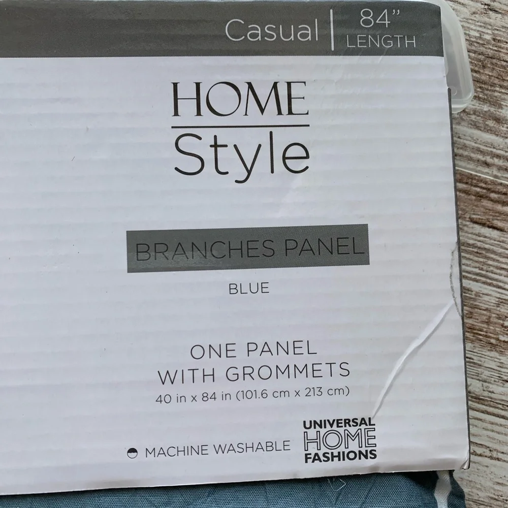 CHARLTON HOME Wilmar Floral Semi-Sheer Grommet Single Curtain Panel 40 x 84 NEW